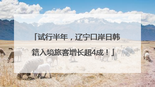 试行半年，辽宁口岸日韩籍入境旅客增长超4成！