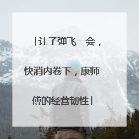 让子弹飞一会，快消内卷下，康师傅的经营韧性