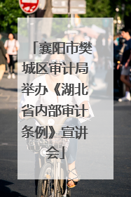 襄阳市樊城区审计局举办《湖北省内部审计条例》宣讲会