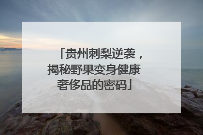 贵州刺梨逆袭，揭秘野果变身健康奢侈品的密码