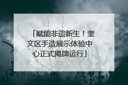 赋能非遗新生！奎文区手造展示体验中心正式揭牌运行