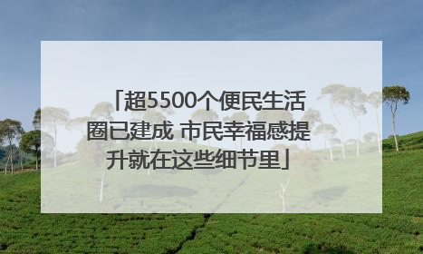 超5500个便民生活圈已建成 市民幸福感提升就在这些细节里