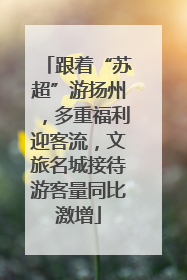 跟着“苏超”游扬州，多重福利迎客流，文旅名城接待游客量同比激增
