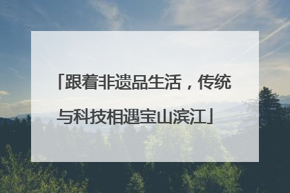 跟着非遗品生活，传统与科技相遇宝山滨江
