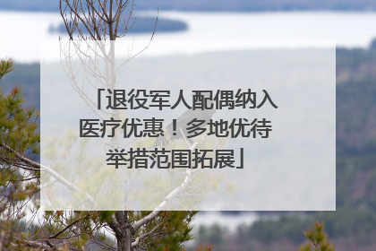 退役军人配偶纳入医疗优惠！多地优待举措范围拓展