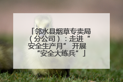 邻水县烟草专卖局（分公司）：走进“安全生产月” 开展“安全大练兵”