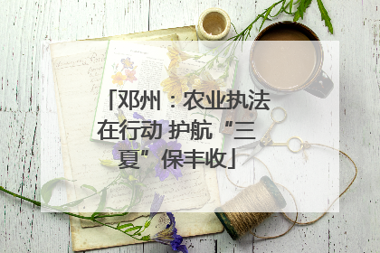 邓州：农业执法在行动 护航“三夏”保丰收