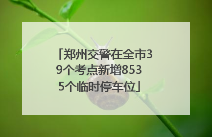 郑州交警在全市39个考点新增8535个临时停车位