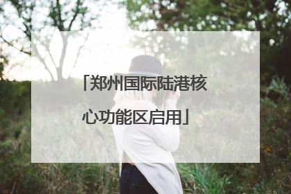 郑州国际陆港核心功能区启用
