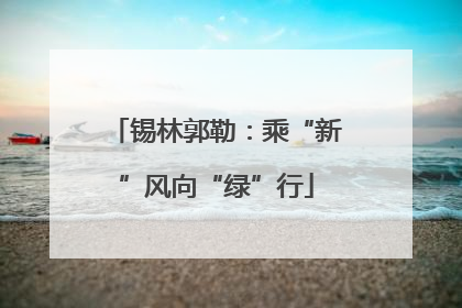 锡林郭勒：乘“新”风向“绿”行