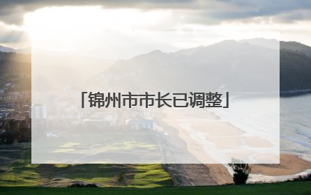 锦州市市长已调整