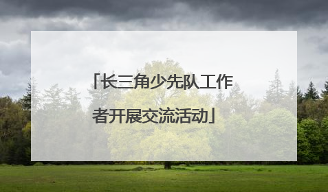 长三角少先队工作者开展交流活动