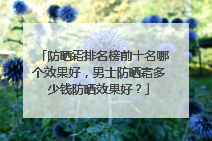 防晒霜排名榜前十名哪个效果好，男士防晒霜多少钱防晒效果好？