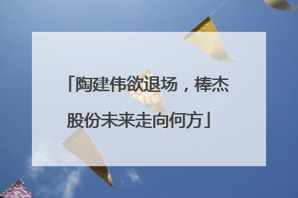 陶建伟欲退场，棒杰股份未来走向何方