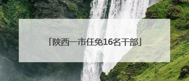 陕西一市任免16名干部