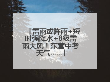 雷雨或阵雨+短时强降水+8级雷雨大风！东营中考天气……