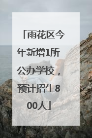 雨花区今年新增1所公办学校，预计招生800人