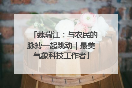 魏瑞江：与农民的脉搏一起跳动｜最美气象科技工作者