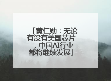 黄仁勋：无论有没有美国芯片，中国AI行业都将继续发展