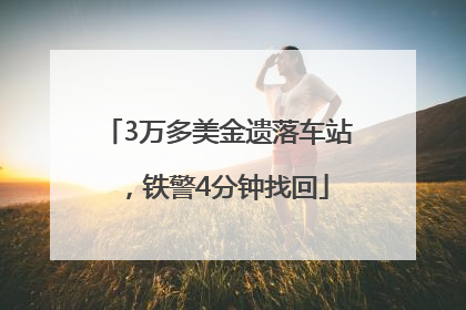 3万多美金遗落车站，铁警4分钟找回