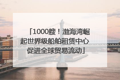 1000艘！渤海湾崛起世界级船舶租赁中心 促进全球贸易流动