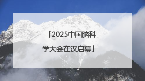2025中国脑科学大会在汉启幕