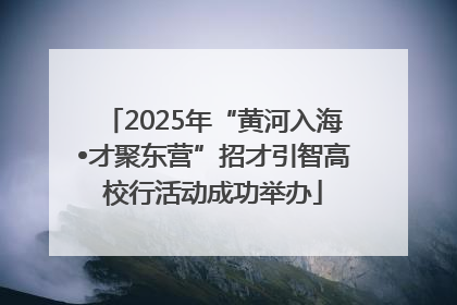 2025年“黄河入海•才聚东营”招才引智高校行活动成功举办