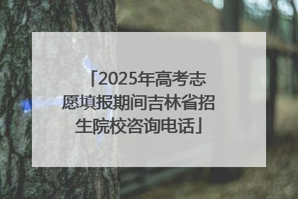 2025年高考志愿填报期间吉林省招生院校咨询电话