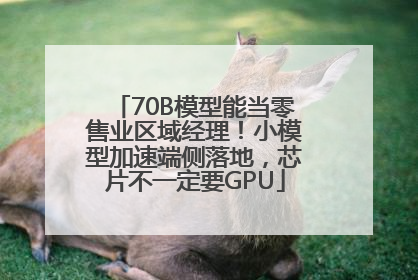 70B模型能当零售业区域经理！小模型加速端侧落地，芯片不一定要GPU