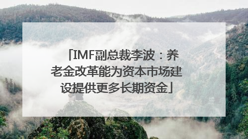 IMF副总裁李波：养老金改革能为资本市场建设提供更多长期资金