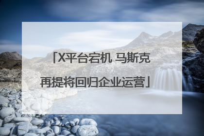 X平台宕机 马斯克再提将回归企业运营